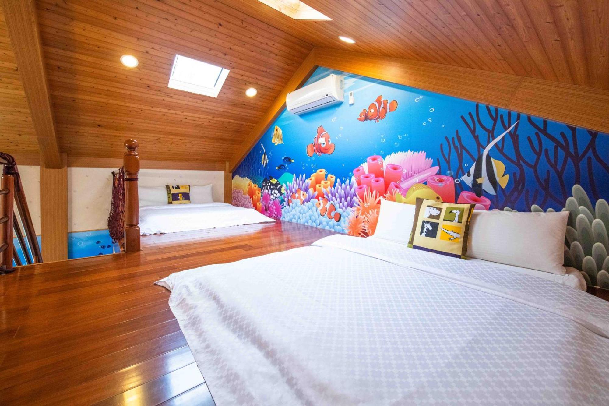 冬山郷Fish House 宜蘭獨棟別墅 戲水池 生態diy 安農溪自行車アパートメント エクステリア 写真